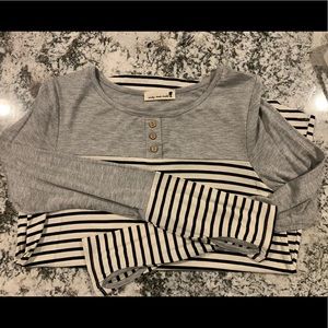 Mindy Mae’s Market striped thumbhole top.